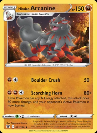 Hisuian Arcanine 071/189 Astral Radiance