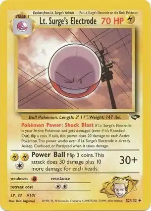 Lt. Surge's Electrode 52/132 Gym Challenge