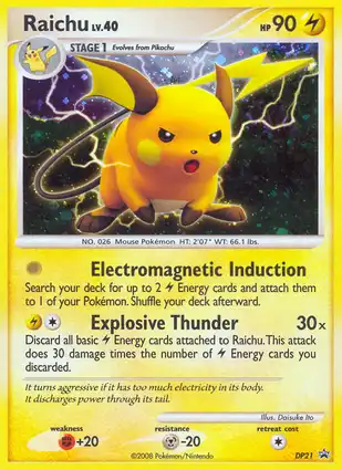Raichu DP21 Diamond & Pearl Promos