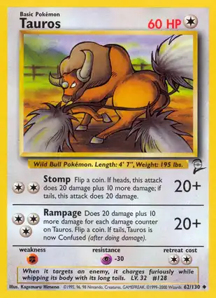 Tauros 62/130 Base Set 2