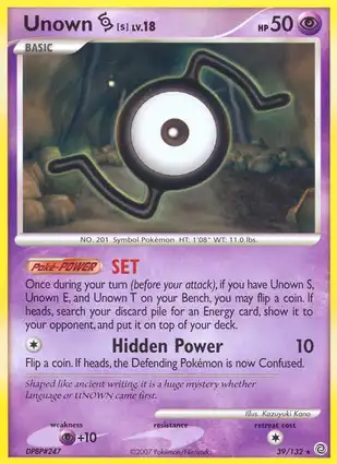Unown S 39/132 Secret Wonders