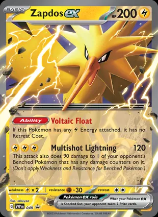 Zapdos ex 049 Scarlet & Violet Promos
