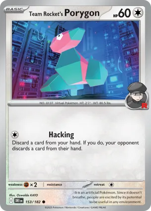 Team Rocket's Porygon 153/182 Destined Rivals