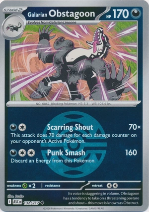 Galarian Obstagoon 132/217 Ascended Heroes