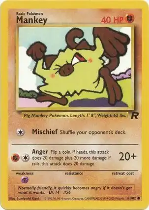Mankey 61/82 Team Rocket