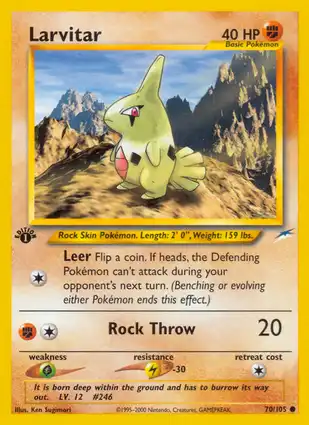 Larvitar 70/105 Neo Destiny 1st Edition