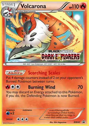 Volcarona BW40 Black & White Promos