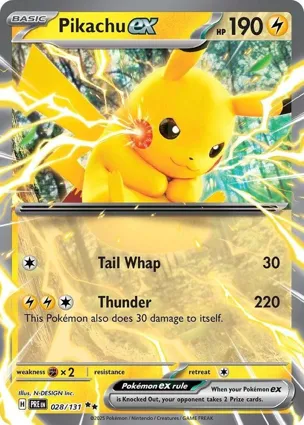 Pikachu ex 028/131 Prismatic Evolutions