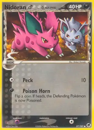 Nidoran ♂ 57/101 EX Dragon Frontiers