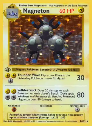 Magneton 9/102 Base Set 1st Edition