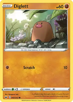 Diglett 092/202 Sword & Shield