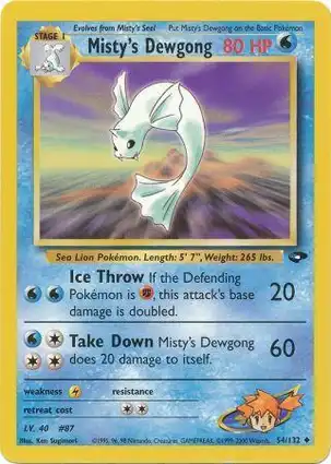 Misty's Dewgong 54/132 Gym Challenge