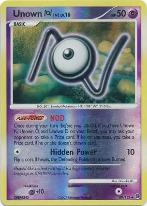 Unown N 69/132 Secret Wonders