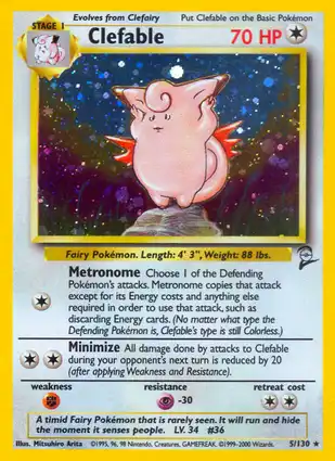 Clefable 5/130 Base Set 2
