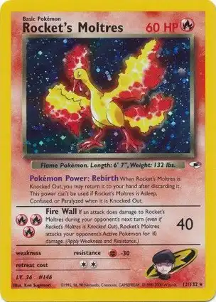 Rocket's Moltres 12/132 Gym Heroes