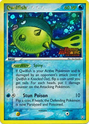 Qwilfish 27/109 EX Team Rocket Returns