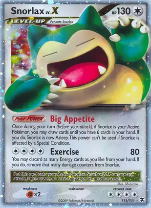 Snorlax LV.X 111/111 Rising Rivals