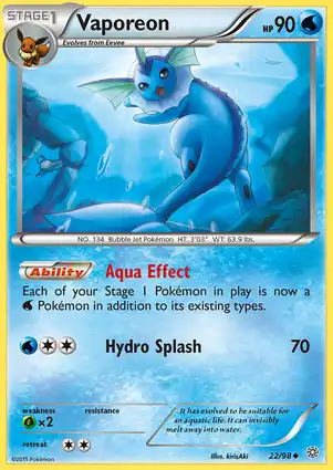 Vaporeon 22/98 Ancient Origins