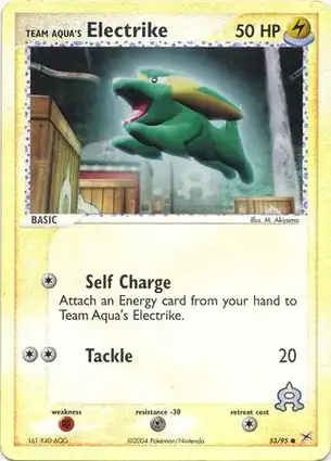 Team Aqua's Electrike 53/95 EX Team Magma vs Team Aqua