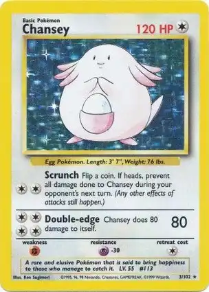 Chansey 3/102 Base Set Unlimited