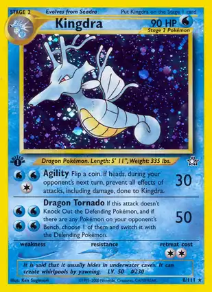 Kingdra 8/111 Neo Genesis 1st Edition
