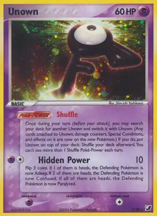 Unown F/28 EX Unseen Forces