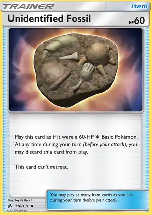 Unidentified Fossil 116/131 Forbidden Light