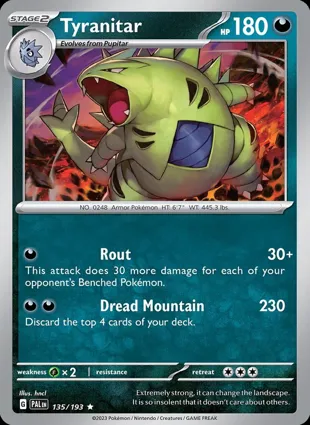 Tyranitar 135/193 Paldea Evolved