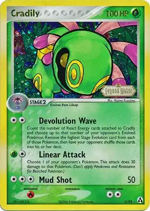 Cradily 3/92 EX Legend Maker