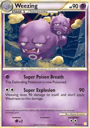 Weezing 34/123 HeartGold & SoulSilver