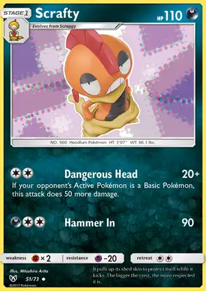 Scrafty 51/73 Shining Legends