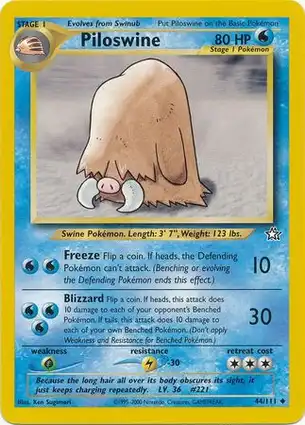 Piloswine 44/111 Neo Genesis