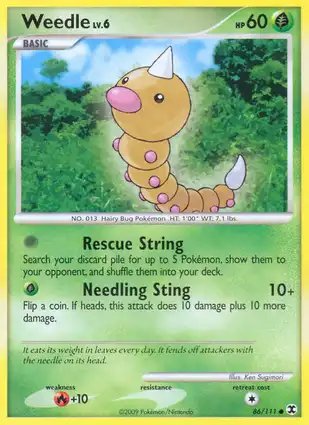 Weedle 86/111 Rising Rivals