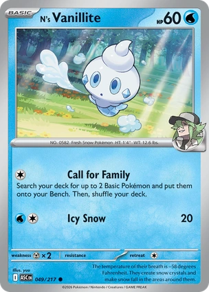 N's Vanillite 049/217 Ascended Heroes