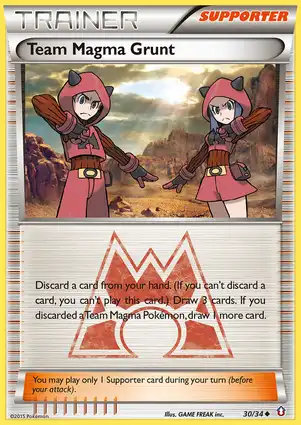 Team Magma Grunt 30/34 Double Crisis