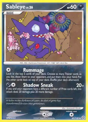 Sableye 63/132 Secret Wonders