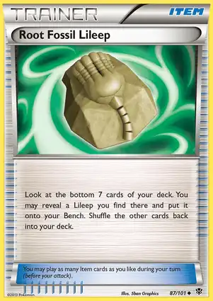 Root Fossil Lileep 87/101 Plasma Blast
