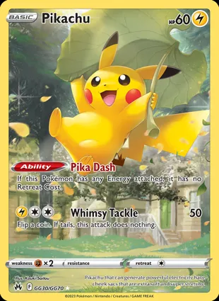 Pikachu GG30/GG70 Crown Zenith