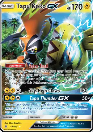 Tapu Koko-GX 47/145 Guardians Rising