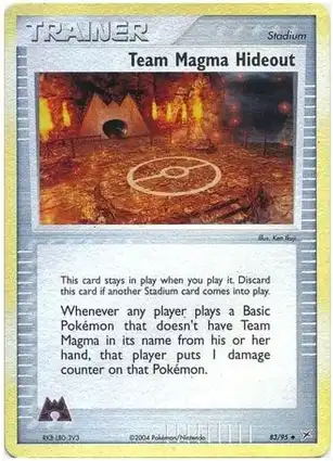 Team Magma Hideout 83/95 EX Team Magma vs Team Aqua