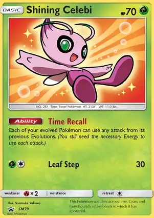 Shining Celebi SM79 Sun & Moon Promos