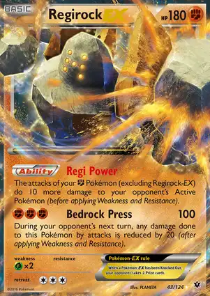 Regirock-EX 43/124 Fates Collide