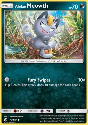 Alolan Meowth 78/149 Sun & Moon