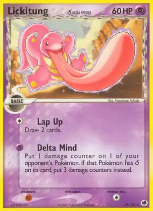 Lickitung 19/101 EX Dragon Frontiers