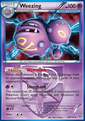 Weezing 58/135 Plasma Storm