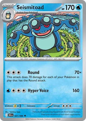 Seismitoad 021/086 Black Bolt