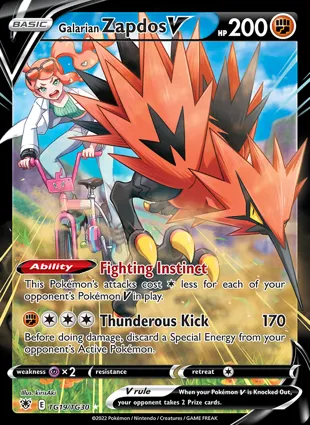 Galarian Zapdos V TG19/TG30 Astral Radiance