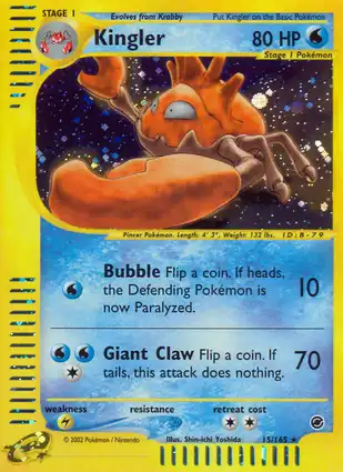 Kingler 15/165 Expedition Base Set