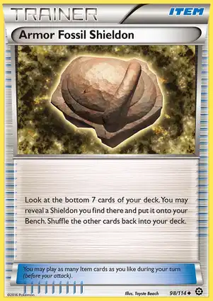 Armor Fossil Shieldon 98/114 Steam Siege