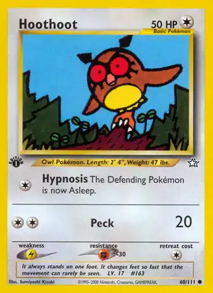 Hoothoot 60/111 Neo Genesis 1st Edition